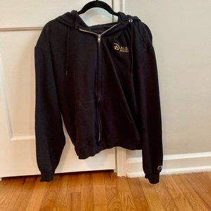 Black Disney Cotton Blend Zip Hoodie Jacket